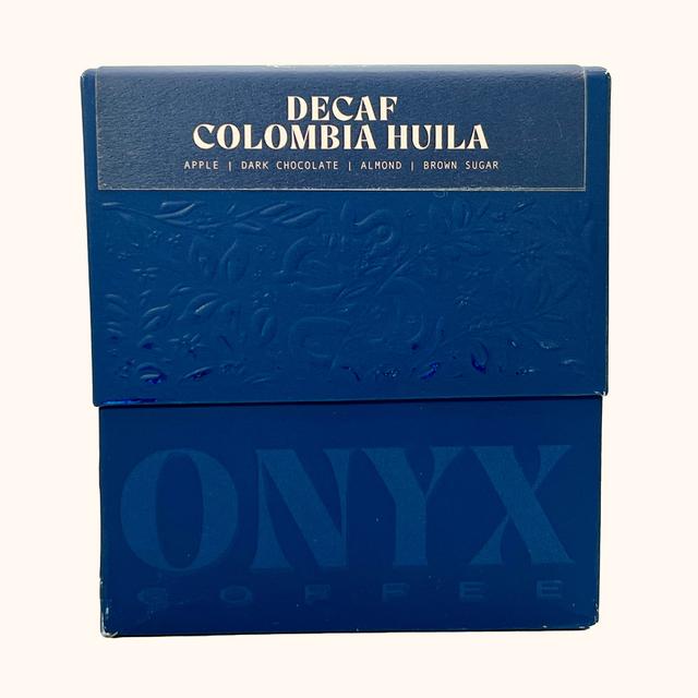Front of Decaf Colombia Huila coffee from Onyx Coffee Labs package