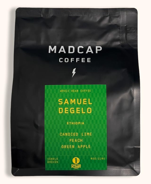 Front of Samuel Degelo Ethiopian beans from Mapcap Coffee package